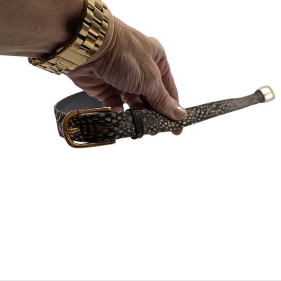 art 707 Vintage Genuine Peacock Feather Adjustable Women’s Belt Size S|M - Picture 9 of 13